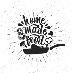Wall Mural - Hand drawn typography poster. Inspirational vector typography. Homemade Food. . Vector calligraphy