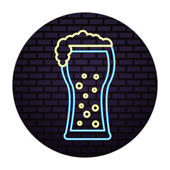 Sticker - beer glass foam drink