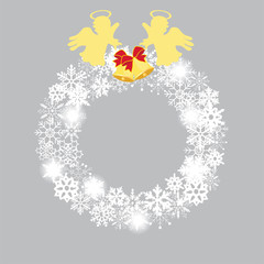 Sticker - Vector Snowflake Wreath