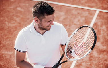 Wall Mural - Tennis player. Sport, recreation concept