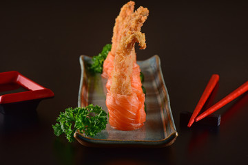 Wall Mural - Shrimp tempura sushi | Japanese food