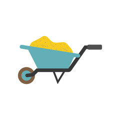 Poster - building trolley colored icon. Element of colored construction sign for mobile concept and web apps. Color building trolley icon can be used for web and mobile