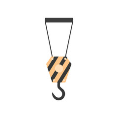 Poster - crane hook colored icon. Element of colored construction sign for mobile concept and web apps. Color crane hook icon can be used for web and mobile