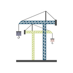 Poster - crane for construction colored icon. Element of colored construction sign for mobile concept and web apps. Color crane for construction icon can be used for web and mobile
