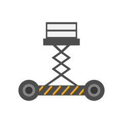 Poster - Scissors lift colored icon. Element of colored construction sign for mobile concept and web apps. Color Scissors lift icon can be used for web and mobile
