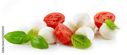 Fotomural Mozzarella cheese balls with tomato and basil