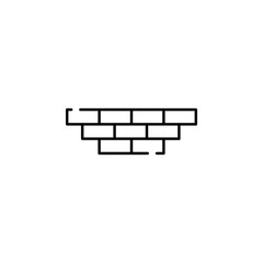 Poster - bricks, wall icon. Element of construction for mobile concept and web apps illustration. Thin line icon for website design and development, app development