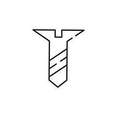 Poster - screw, bolt icon. Element of construction for mobile concept and web apps illustration. Thin line icon for website design and development, app development