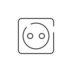 Poster - socket, electricity icon. Element of construction for mobile concept and web apps illustration. Thin line icon for website design and development, app development