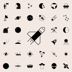 Poster - rocket icon. Space icons universal set for web and mobile