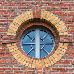 WIndow on brick wall