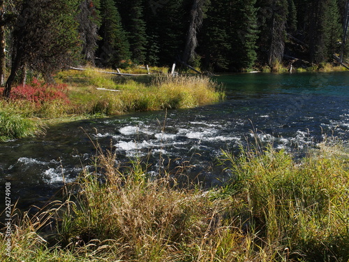 Fotografering Fall at Blue Hole on the Deschutes River