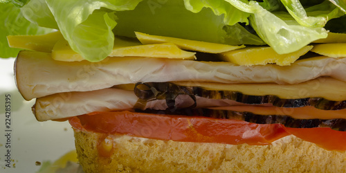 Fotografie, Obraz Close range and partial view of a deli sandwich
