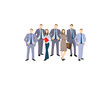 © java86 - Group of business men and women, working people on white background. Business team and teamwork concept. Group of Business People Isolated.