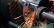 © NDABCREATIVITY - Finishing metal working on high precision grinding machine in workshop