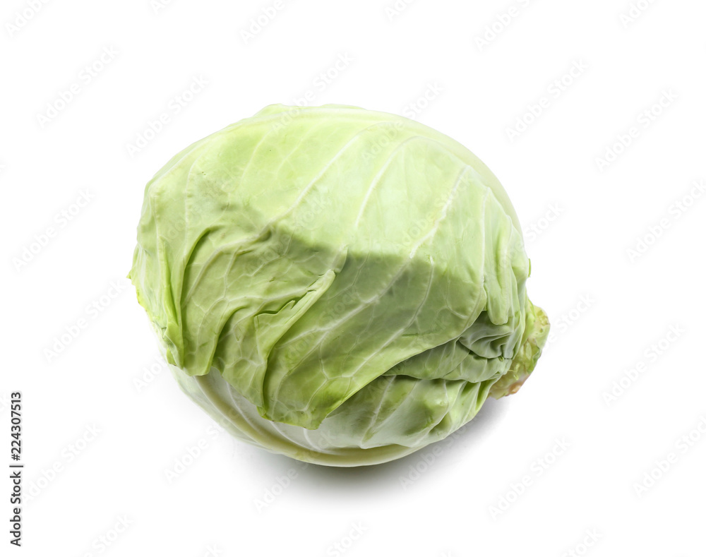 Fresh cabbage on white background