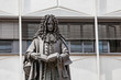 Monument to Gottfried Wilhelm Leibniz, a German scientist and philosopher. Education in Leipzig concept