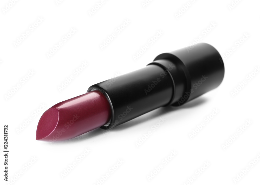 Bright lipstick on white background