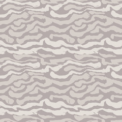 Wall Mural - Brush painted freehand lines seamless pattern. Beige stripes grunge background. Vector illustration.