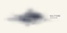Monochrome Printing Raster, Abstract Vector Halftone Background. Black And White Texture Of Dots.
