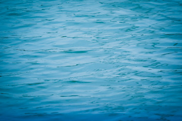 Wall Mural - blue water surface background texture blurred light with wave ripple nature abstract.