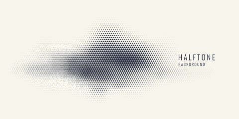 Poster - Monochrome printing raster, abstract vector halftone background. Black and white texture of dots.