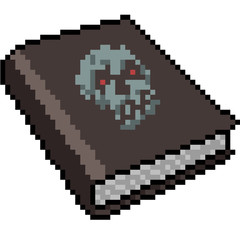 Canvas Print - vector pixel art book of death