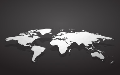 Wall Mural - blank world map