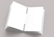 Open blank notebook mockup