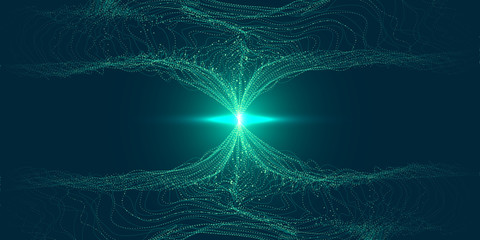 Wall Mural - abstract 3d big data visualization.