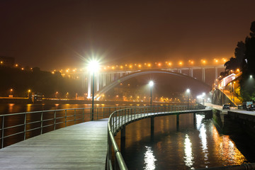 Wall Mural - porto portugal evening bridge view