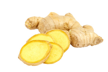 Wall Mural - Ginger root isolated on a white background