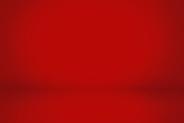 Wall Mural - red gradient abstract wall and studio room background, can be presented your product