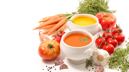 Wall Mural - carrot and tomato soup