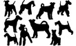 Fox Terrier Dog svg files cricut,  silhouette clip art, Vector illustration eps, Black Dog  overlay