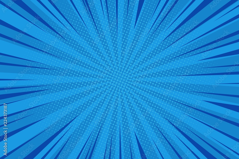 Comic abstract blue background Stock Vector | Adobe Stock