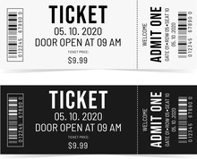 Simple Tickets. Black And White