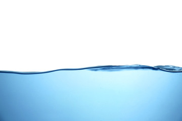  Jasna błękitne wody fala na białym tle
