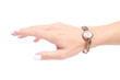 © Kabardins photo - Female watch in hand on white background isolation