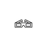 Fototapeta  - line 3d glasses icon on white background