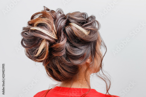 Beauty Wedding Or Evening Hairstyle Rear Back View Buy This