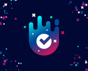 Aufkleber - check simple icon. approved tick sign. confirm, done or accept symbol. cool banner with icon. abstra