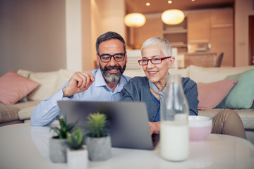 Wall Mural - Mature couple at home