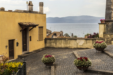 Wall Mural - Panorama of Anguillara Sabazia (Lazio, Italy)