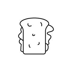 Aufkleber - sandwich icon. element of fast food for mobile concept and web apps icon. thin line icon for website