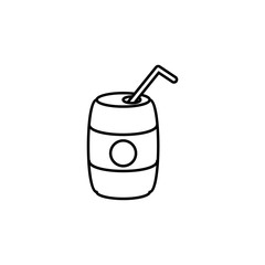 Aufkleber - juice in jar icon. Element of fast food for mobile concept and web apps icon. Thin line icon for website design and development, app development