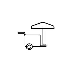 Aufkleber - bench on wheels icon. Element of fast food for mobile concept and web apps icon. Thin line icon for website design and development, app development
