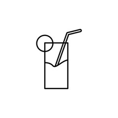 Aufkleber - juice with straw icon. Element of fast food for mobile concept and web apps icon. Thin line icon for website design and development, app development
