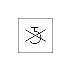 Poster - cargo, use no hook icon. Element of logistic sign for mobile concept and web apps illustration. Thin line icon for website design and development, app development