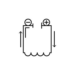 Poster - circuit icon. Element of physics science for mobile concept and web apps icon. Thin line icon for website design and development, app development